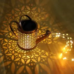 Alternative view of Solar Watering Can Garden Light – Waterproof Hanging Lantern for Yard & Patio