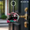 Motorcycle Helmet Keychain – 2D Mini Helmet Key Ring Gift Accessory