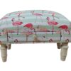 Flamingo Fabric Footstool With Drawer