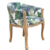 Natural FR Palm Leaf Fabric Louis Chair Natural FR Palm Leaf Fabric Louis Chair