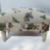 Lavender Fabric Footstool with Drawer