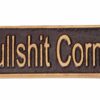 Bullshit Corner Metal Sign – Funny Wall Décor for Home, Office or Shed