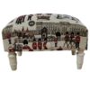 London Fabric Footstool with Drawer