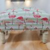Flamingo Fabric Footstool With Drawer