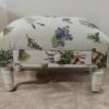 Lavender Fabric Footstool with Drawer