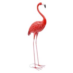 150cm Pink Metal Flamingo – Tall Garden Ornament for Outdoor Decor
