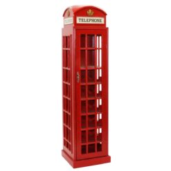 171cm Red Telephone Box Wine Cabinet