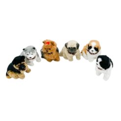 18 cm Sitting Puppies 6 Assorted Colours