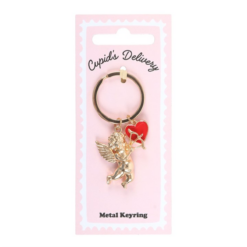 Alternative view of Cupid's Delivery Cherub Keyring