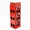 77cm Red Telephone Box Wine Rack