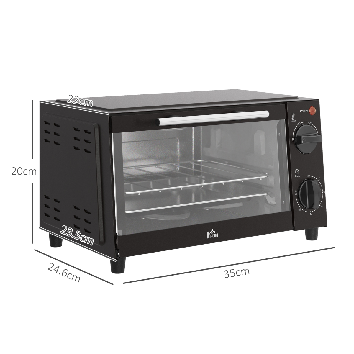 Mini Oven, 9L Countertop Electric Grill, Toaster Oven 750W Mini Oven, 9L Countertop Electric Grill, Toaster Oven 750W - Image 3