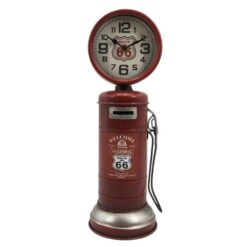 39CM Gas Pump Table Clock – Retro Petrol Station Style Home Décor