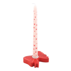 Red Bow Taper Candle Holder