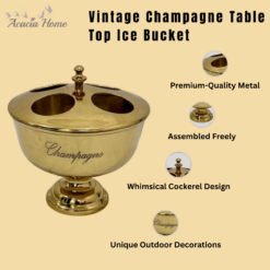 Alternative view of 36 cm Gold 4-Bottle Champagne Bucket – Luxury Drinks Cooler for Home & Events