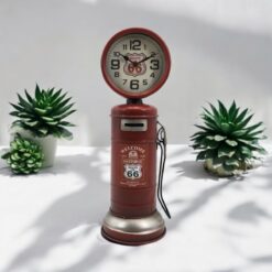 39CM Gas Pump Table Clock – Retro Petrol Station Style Home Décor