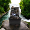 25CM Cascading Rock Fountain – LED Tabletop Water Feature