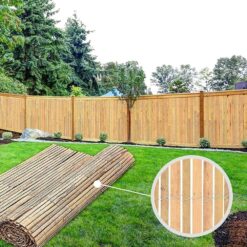 Bamboo Slatted Fence 1.8m x 4m – Natural Garden Screening Roll