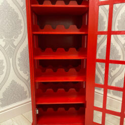 Alternative view of 171cm Red Telephone Box Wine Cabinet