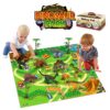 Dinosaur Playset – 9-Piece Dino Figures with Large Activity Playmat