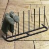 4-Pair Black Boot & Shoe Welly Stand – Indoor/Outdoor Storage Organiser