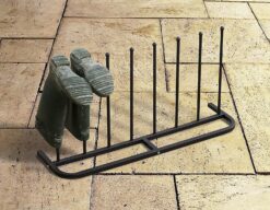 Alternative view of 4-Pair Black Boot & Shoe Welly Stand – Indoor/Outdoor Storage Organiser