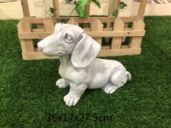 36×17×26 cm Sitting Dog – Realistic Decorative Dog Ornament