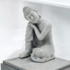 54×36 cm Resting Buddha Statue – Grey