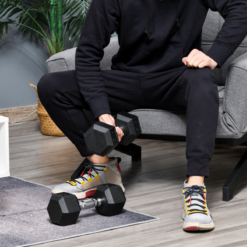 Alternative view of Hexagonal Dumbbells Set 2 x 8kg – Home Fitness Weight Training Pair