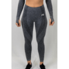 Seamless Activewear Set – Grey (Leggings & Long Sleeve Crop Top)
