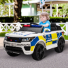 12V Kids Electric Ride-On Police Car with Remote Control, Siren & Bluetooth – Ages 3–6