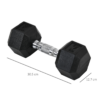 Hexagonal Dumbbells Set 2 x 8kg – Home Fitness Weight Training Pair