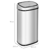 Sensor Bin 68 L Dustbin Stainless Steel Automatic Silver Dust-Silver