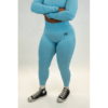 Scrunched Seamless Set (Crop Top) - Baby Blue