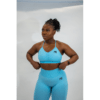 Scrunched Seamless Activewear Set – Baby Blue (Sports Bra & Leggings)