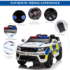 12V Kids Electric Ride-On Police Car with Remote Control, Siren & Bluetooth – Ages 3–6