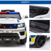 12V Kids Electric Ride-On Police Car with Remote Control, Siren & Bluetooth – Ages 3–6