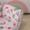 Kids Flamingo Sofa Chair – Soft Toddler Armchair for Bedroom & Playroom (Pink)