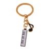 Alloy Metal Enamel Musical Keychain – Piano & Music Note Handbag Pendant