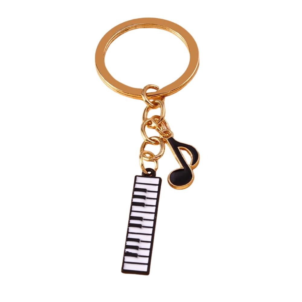 Alloy Metal Enamel Musical Keychain – Piano & Music Note Handbag Pendant Alloy Metal Enamel Musical Keychain – Piano & Music Note Handbag Pendant