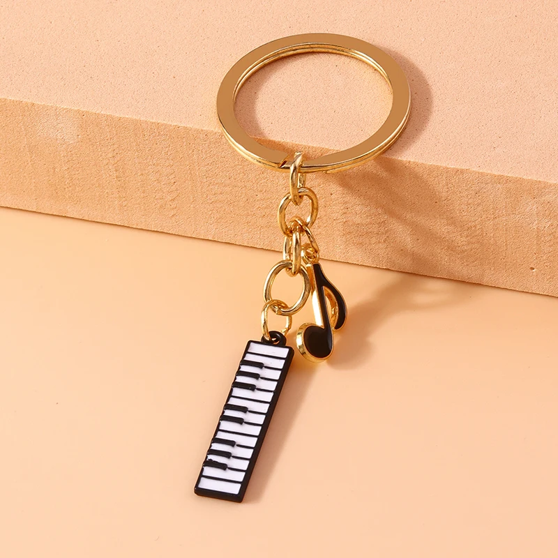 Alloy Metal Enamel Musical Keychain – Piano & Music Note Handbag Pendant Alloy Metal Enamel Musical Keychain – Piano & Music Note Handbag Pendant - Image 2