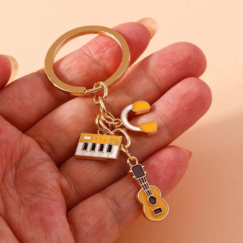 Alloy Metal Enamel Musical Keychain – Piano & Music Note Handbag Pendant Alloy Metal Enamel Musical Keychain – Piano & Music Note Handbag Pendant - Image 10