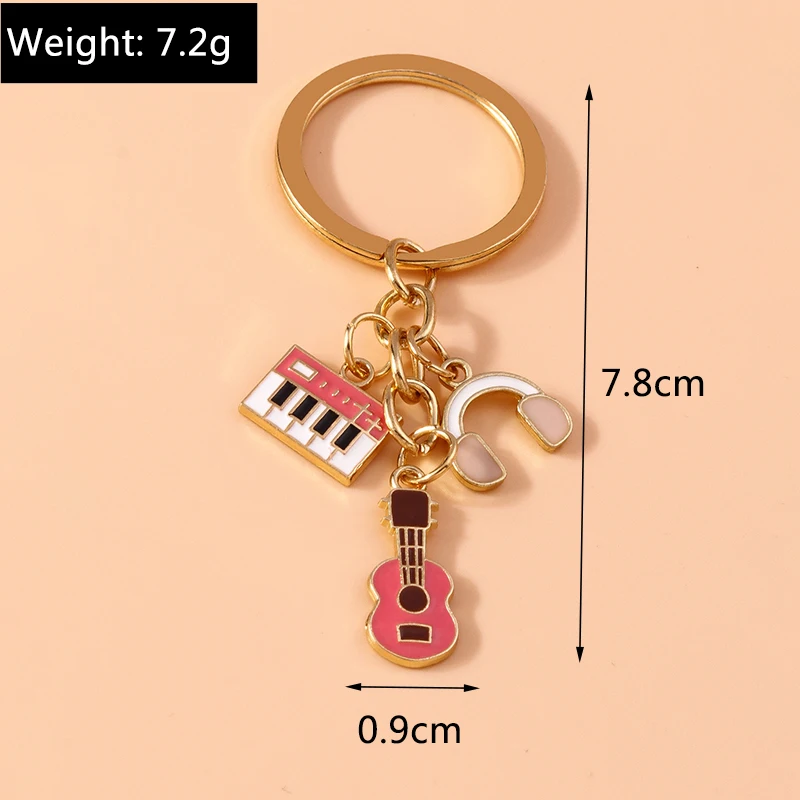 Alloy Metal Enamel Musical Keychain – Piano & Music Note Handbag Pendant Alloy Metal Enamel Musical Keychain – Piano & Music Note Handbag Pendant - Image 14