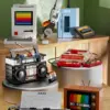 DIY Retro Electronics Building Blocks Set – TV, Computer, Radio & Game Console Model Bricks