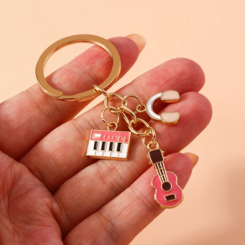 Alloy Metal Enamel Musical Keychain – Piano & Music Note Handbag Pendant Alloy Metal Enamel Musical Keychain – Piano & Music Note Handbag Pendant - Image 12