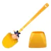 Funny Novelty Toilet Brush with Long Handle and Holder