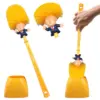 Funny Novelty Toilet Brush with Long Handle and Holder