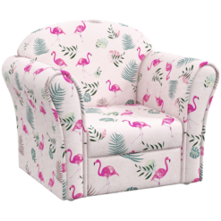 Kids Flamingo Sofa Chair – Soft Toddler Armchair for Bedroom & Playroom (Pink)
