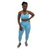 Scrunched Seamless Activewear Set – Baby Blue (Sports Bra & Leggings)