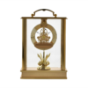 Lantern Style Skeleton Mantel Clock with Rotating Pendulum