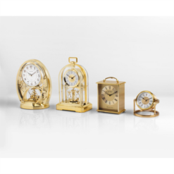 Alternative view of Gilt Arch Anniversary Style Mantel Clock with Handle